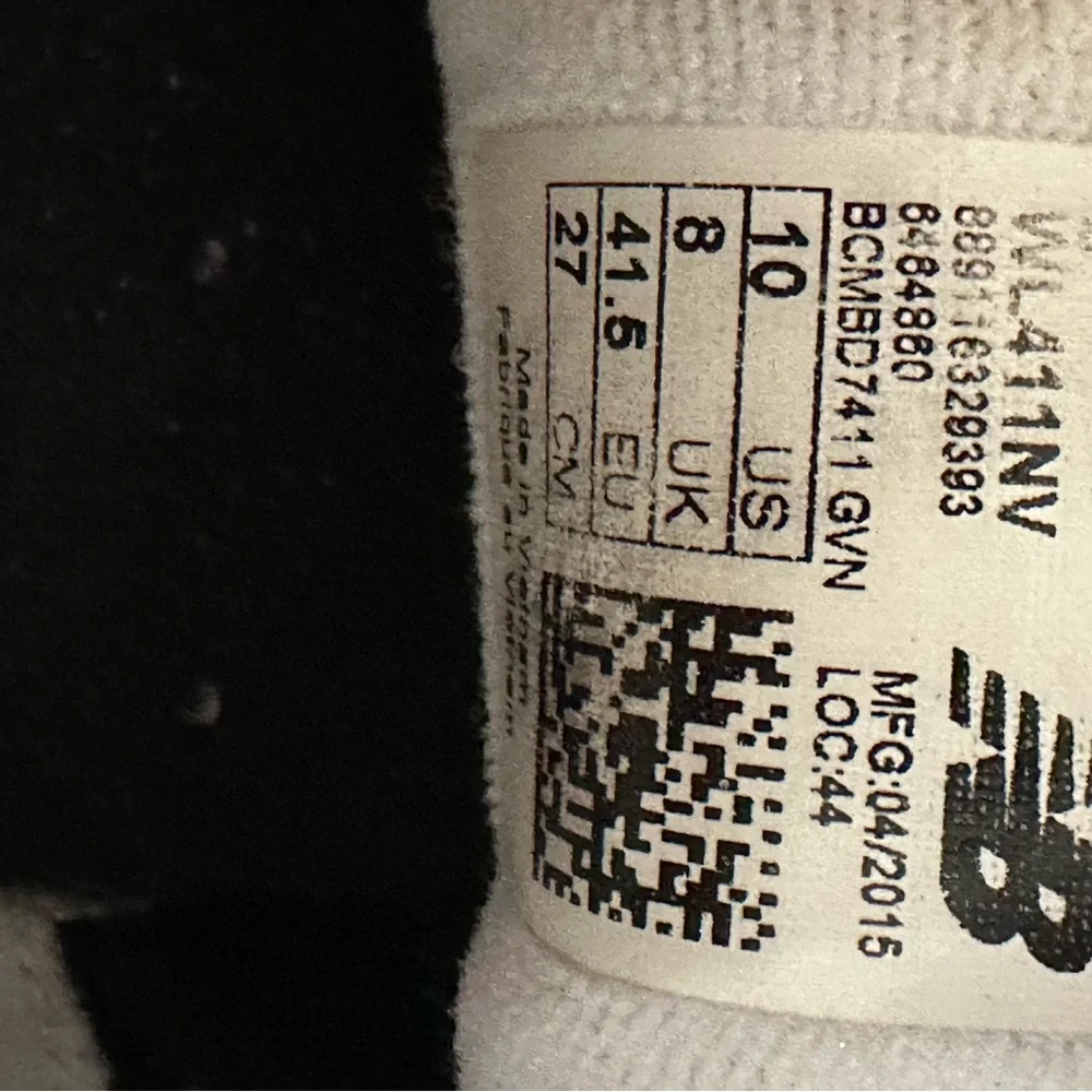New Balance 411 Navy and White Athletic Shoes - Picture 4 of 8